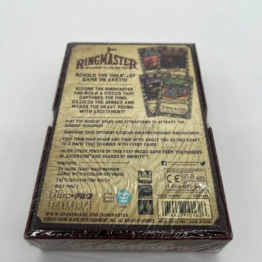 NWT Ultra-Pro Stonebridge Ringmaster Fast pasted 4 player 13 and up card game